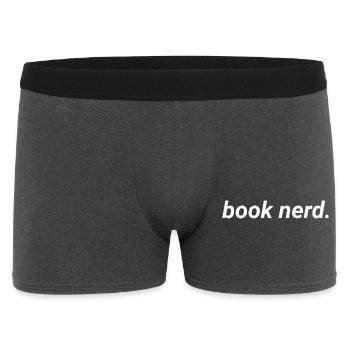 Bookworm Aesthetic Book Nerd - Men's Boxer Shorts - charcoal grey - Front