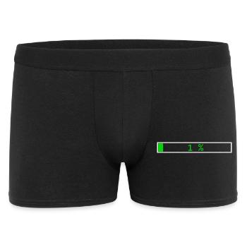 Barre de chargement Vert 1% contour Blanc - Boxer Homme - noir - Devant