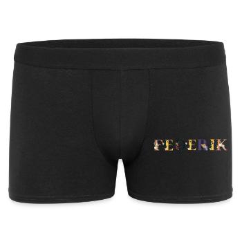 FEDERIK name decorated with flowers - Men's Boxer Shorts - black - Front