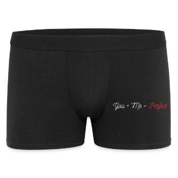 You plus me = perfect Valentines Day - Männer Boxer Shorts - Schwarz - Vorne