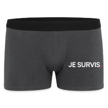 Je survis humour attitude moderne - Boxer Homme - charbon - Devant
