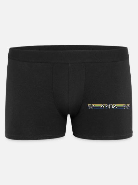 AMIRA Farbstripes Sternenband - Männer Boxer Shorts - Schwarz