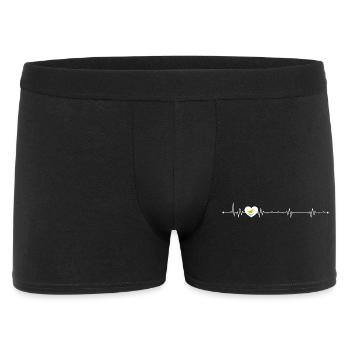 Oiseau dans le cœur de pouls - Boxer Homme - noir - Devant