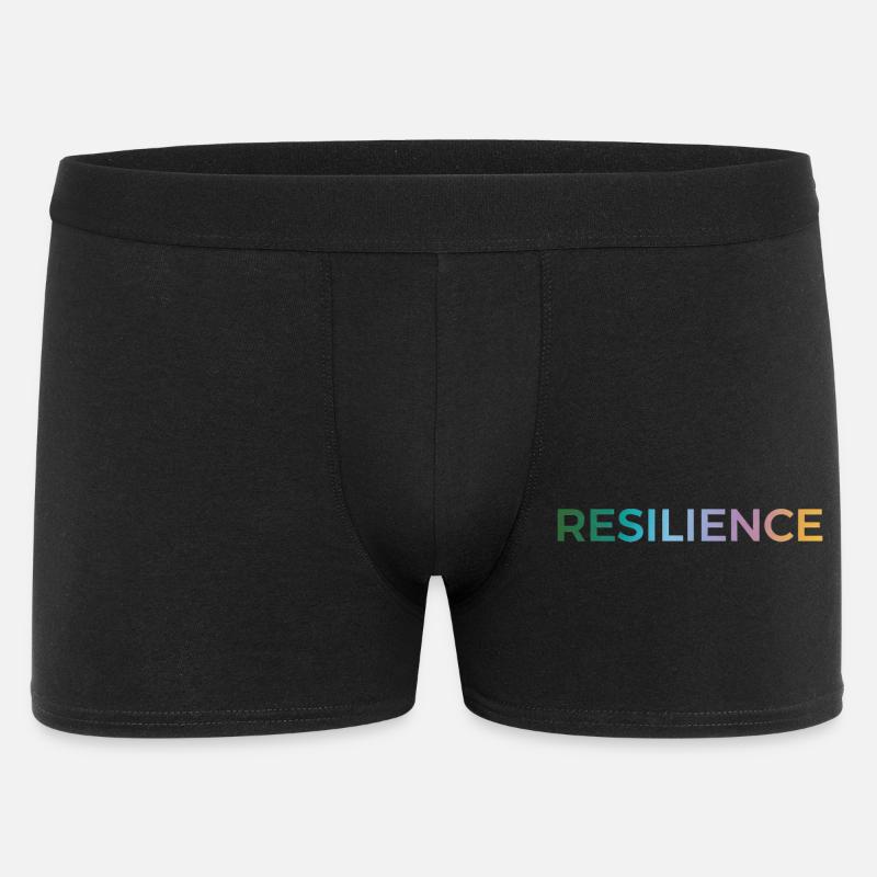 Resilienz Gradient Typo - Männer Boxer Shorts - Schwarz