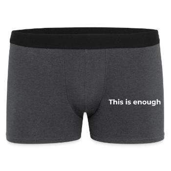 Don d’affirmation | Ça suffit, White - Boxer Homme - charbon - Devant