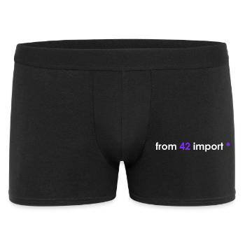 import 42 weiß - Männer Boxer Shorts - Schwarz - Vorne