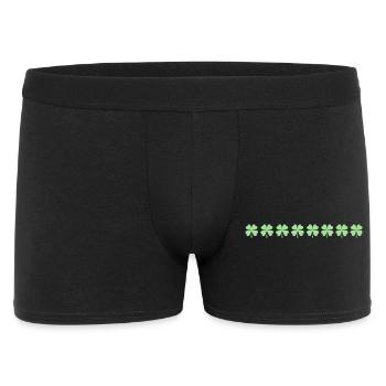 Pastel Clover Row - Männer Boxer Shorts - Schwarz - Vorne