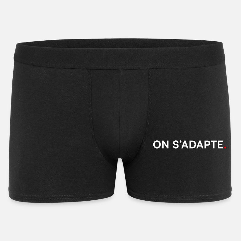 WE ADAPT. Design Minimal Motivation - Men's Boxer Shorts - black