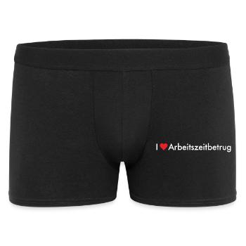 Ich Liebe Arbeitszeitbetrug - Männer Boxer Shorts - Schwarz - Vorne