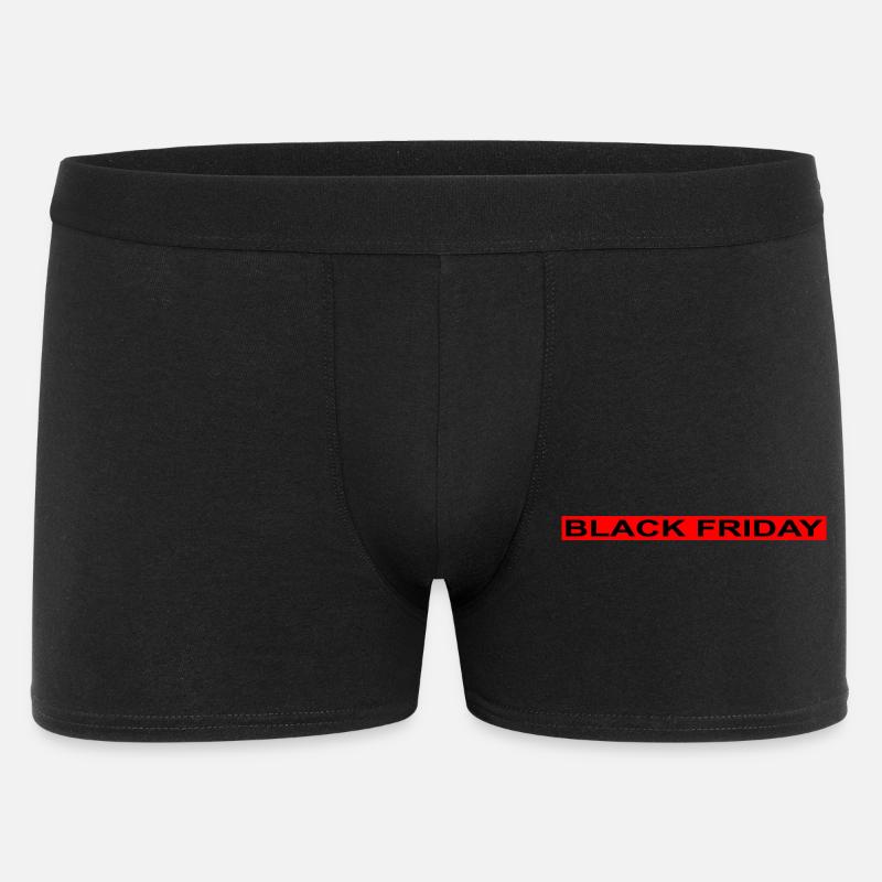 Black Friday roter Streifen - Männer Boxer Shorts - Schwarz