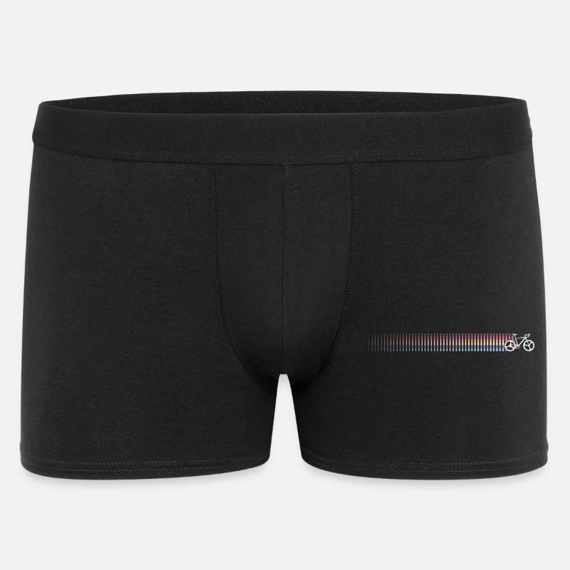 Regenbogen Gradient Fahrrad Silhouette - Männer Boxer Shorts - Schwarz