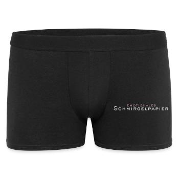 Emotionales Schmirgelpapier - Männer Boxer Shorts - Schwarz - Vorne