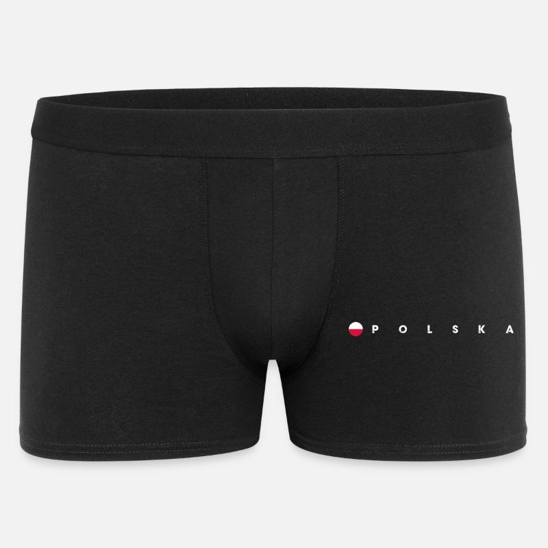 Polska-Flagge - Männer Boxer Shorts - Schwarz