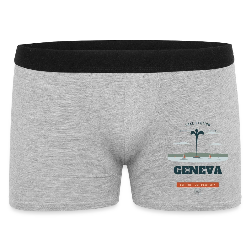 Geneva badge on a men's boxer shorts