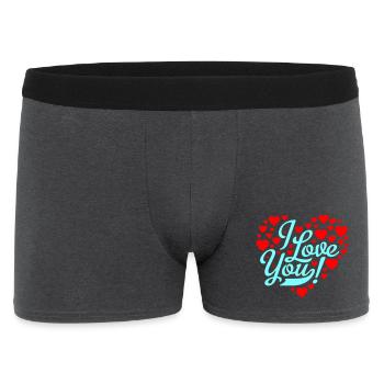 i love you - Boxer Homme - charbon - Devant