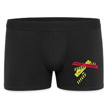 Attention, risque - Boxer Homme - noir - Devant