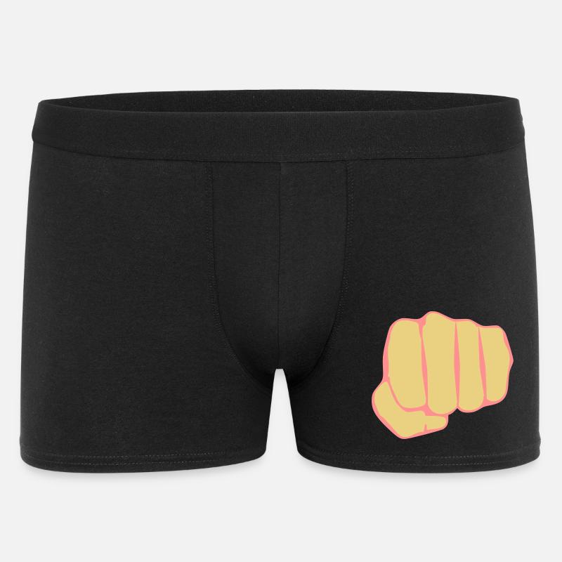 Geballte Faust Illustration Schlag # - Männer Boxer Shorts - Schwarz