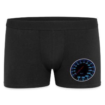 Blue Speedmeter, Tacho - Design - Men's Boxer Shorts - black - Front