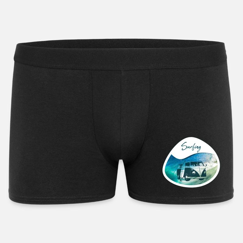 Bus de surf - design - Boxer Homme - noir