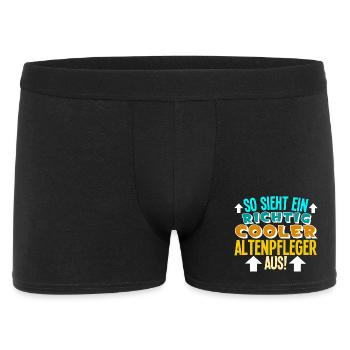 Altenpfleger - Männer Boxer Shorts - Schwarz - Vorne