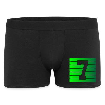 Green Stripe-7 Contrast Design - Men's Boxer Shorts - black - Front