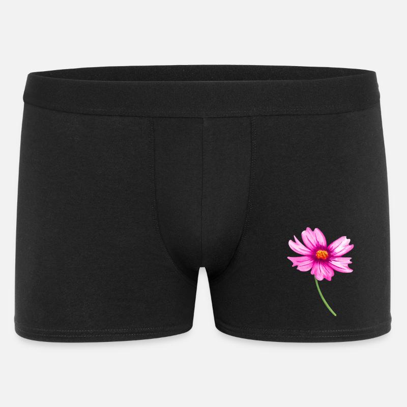 Blume - Männer Boxer Shorts - Schwarz