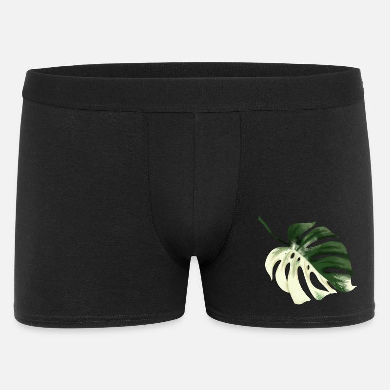 Monstera Premium Design - Männer Boxer Shorts - Schwarz