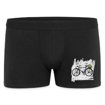 vélo fleurs cycliste - Boxer Homme - noir - Devant