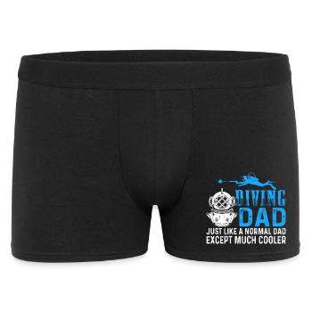 Diver Diving Dad Father - Men's Boxer Shorts - black - Front