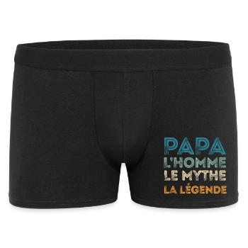 Papa Homme Mythe Légende - Boxer Homme - noir - Devant
