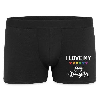 J’aime ma fille gay - Boxer Homme - noir - Devant