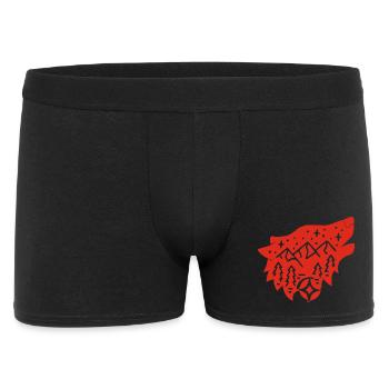 Red wolf totem of nature - Men's Boxer Shorts - black - Front