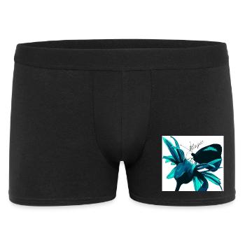 Teal Magische Blume Druck - Männer Boxer Shorts - Schwarz - Vorne