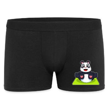 Panda Yoga Fitness Gymnastics - Men's Boxer Shorts - black - Front