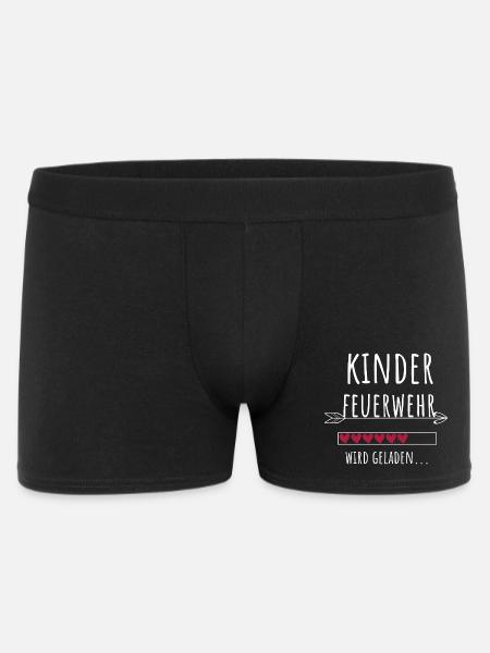 Kinderfeuerwehr Freiwillige Feuerwehr Geschenk - Männer Boxer Shorts - Schwarz