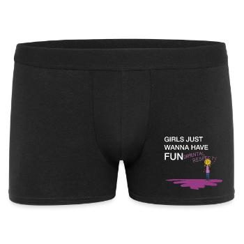 International Women's Day - Woman Power, Girlpower - Men's Boxer Shorts - black - Front