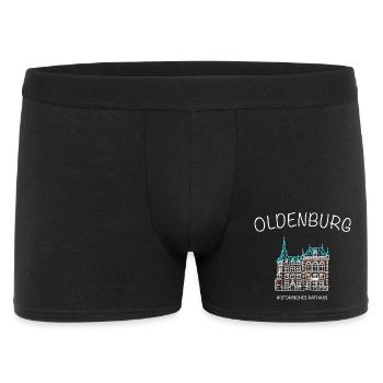 Oldenburg, Historic Town Hall, Lower Saxony - Men's Boxer Shorts - black - Front