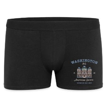 Washington D.C., USA, Bauwerk Renwick Gallery - Männer Boxer Shorts - Schwarz - Vorne