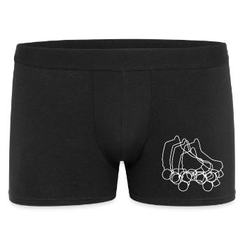 Roller Skates Zeichnung - Männer Boxer Shorts - Schwarz - Vorne