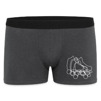Roller Skates Zeichnung - Männer Boxer Shorts - Anthrazit - Vorne