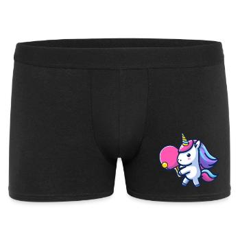 Unicorn Unicorn with Table Tennis Racket for - Men's Boxer Shorts - black - Front