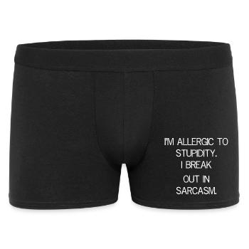 I'm allergic to stupidity funny shirt - Men's Boxer Shorts - black - Front