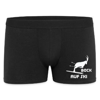 Bock auf Ski Humor Lustige Bilder - Männer Boxer Shorts - Schwarz - Vorne