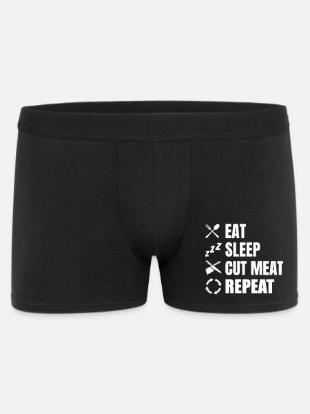 Eat, sleep, butchers, repeat - Men's Boxer Shorts - black