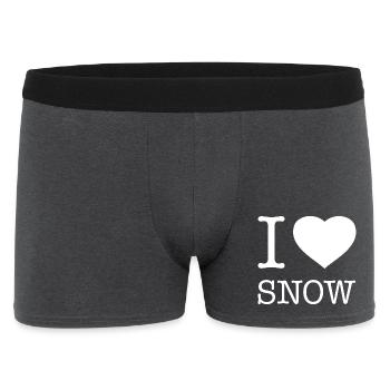 J’ADORE LA NEIGE - Boxer Homme - charbon - Devant