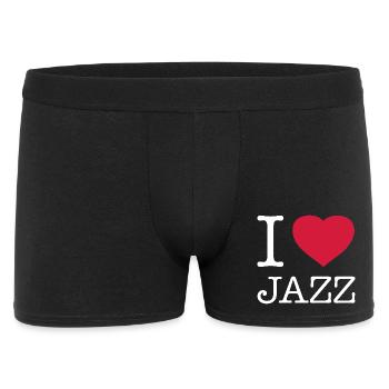 I LOVE JAZZ - Men's Boxer Shorts - black - Front