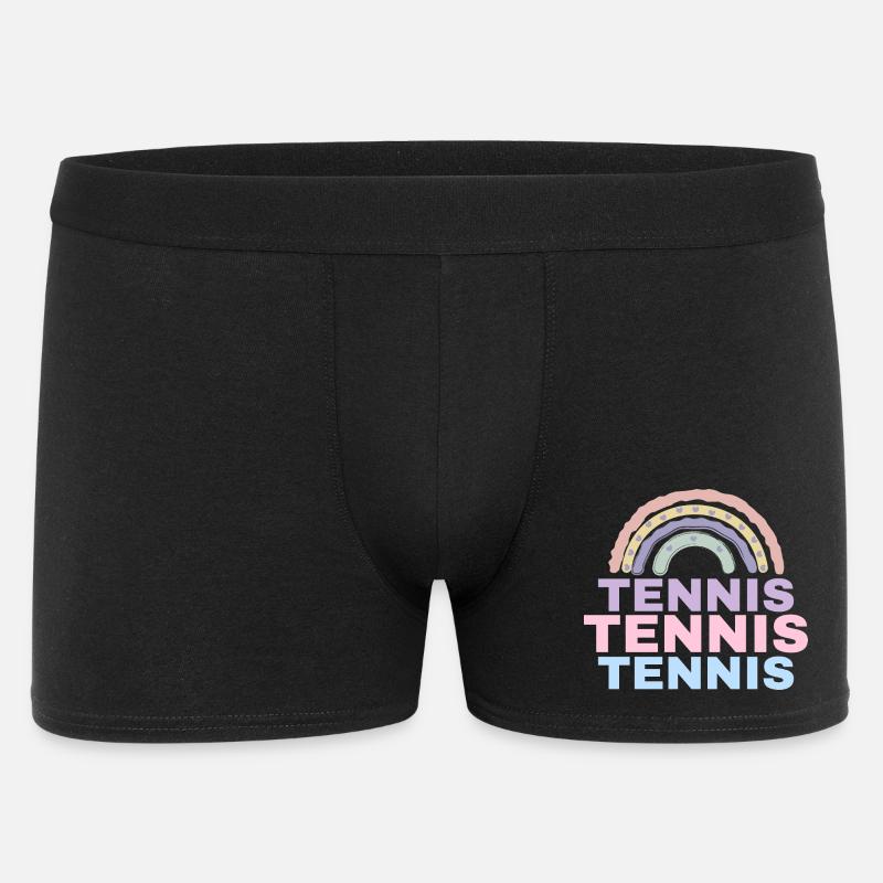 Tennis Regenbogen - Männer Boxer Shorts - Schwarz
