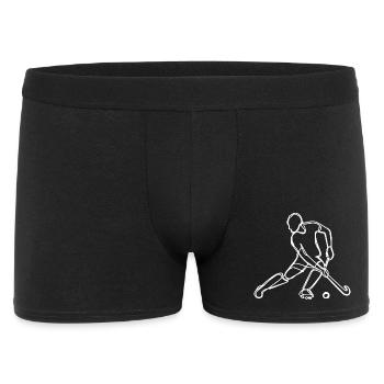 Field Hockey Drawing - Men's Boxer Shorts - black - Front