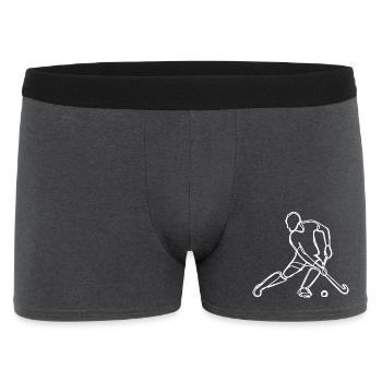 Field Hockey Drawing - Men's Boxer Shorts - charcoal grey - Front