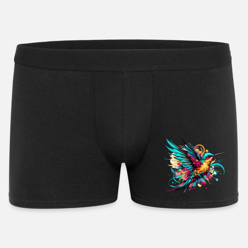 Kolibri - Männer Boxer Shorts - Schwarz